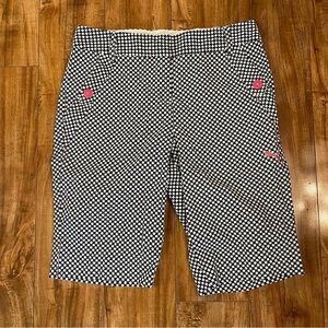 PUMA Women’s Black White Pink Bermuda Golf Shorts Size 0